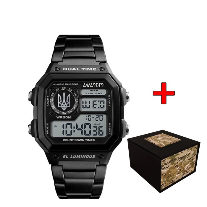 Awarder 011SIUASI Трезубец серебро Черные + Коробка