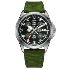 Awarder Embroidery Silver-Army Green Green Automatic 10ATM