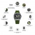 Awarder Embroidery Silver-Army Green Green Automatic 10ATM