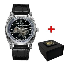 Часы наручные Awarder 021 Скелетон Не забуду дом Silver-Black