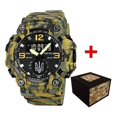 Awarder 003CMGRUASI Тризуб срібло Зелений камуфляж + Коробка.