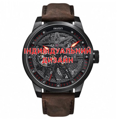 Awarder 058 Black-Red Leather Индивидуальный дизайн Awarder 058 Black-Red Leather Индивидуальный дизайн