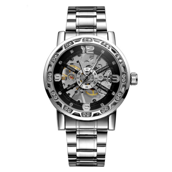 Forsining S1201 Silver-Black